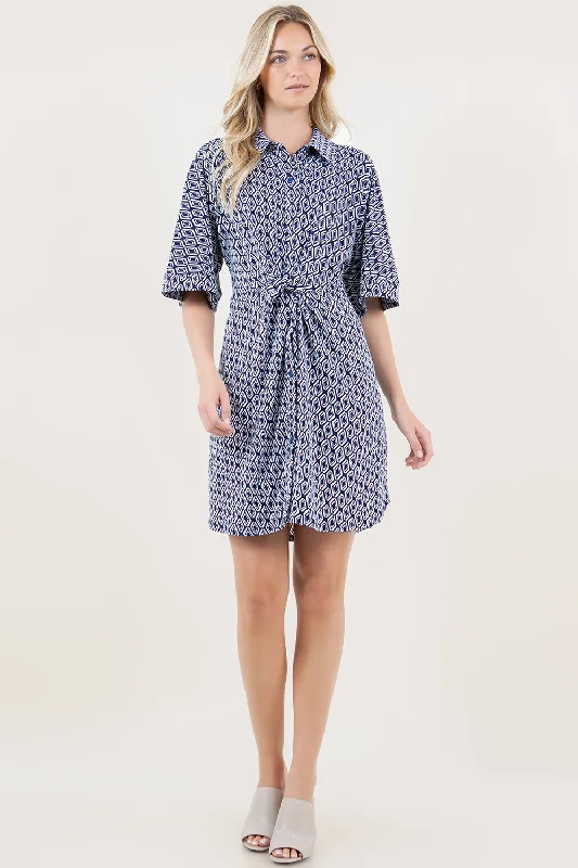 New Markdowns elegant shift dressELBOW SLEEVE TWIST FRONT SHORT DRESS