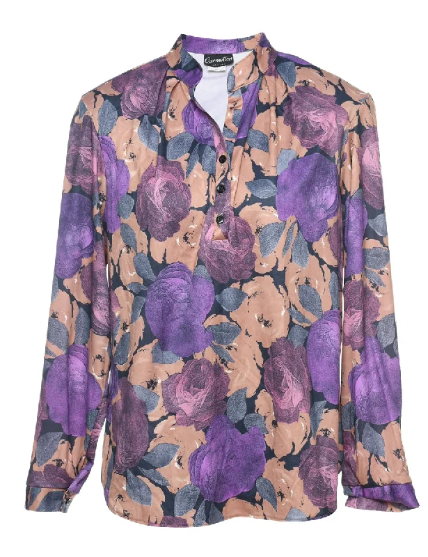 Major Savings sleek and warm coatMulti-colour Floral Blouse - L