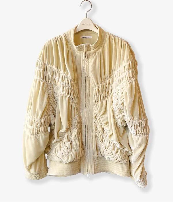 Buy Now padded coatFUMIKA_UCHIDA/VELVET GATHERED BLOUSON(VANILLA/size36)