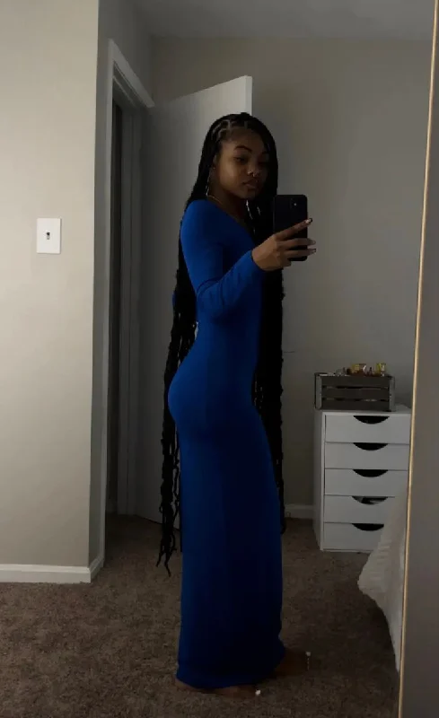 Today Only elegant evening dressRoyal Blue Long Sleeves Maxi Dress,Sexy Bodycon Evening Dress Y4099 Today Only elegant evening dressRoyal Blue Long Sleeves Maxi Dress,Sexy Bodycon Evening Dress Y4099