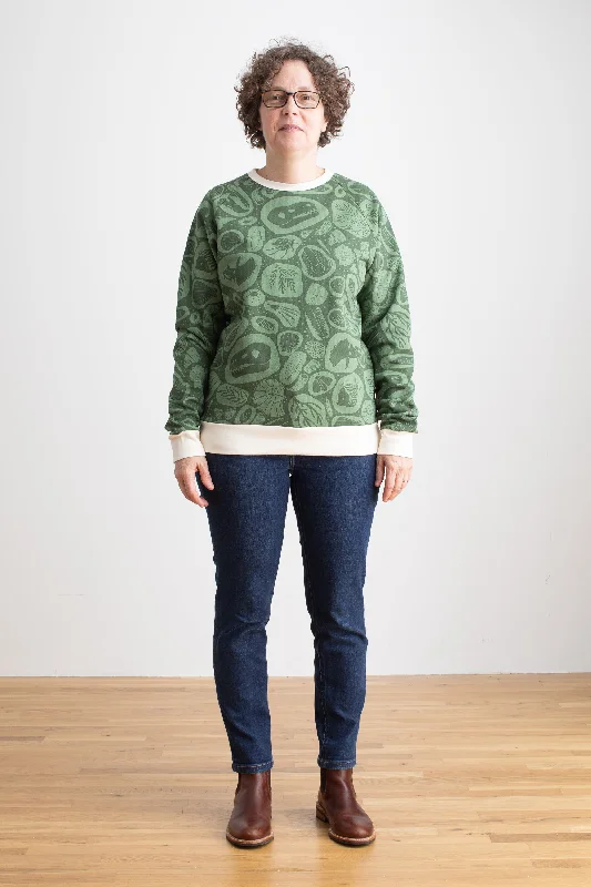 Hurry In cozy gym sweatshirtAdult Sweatshirt - Fossils Green