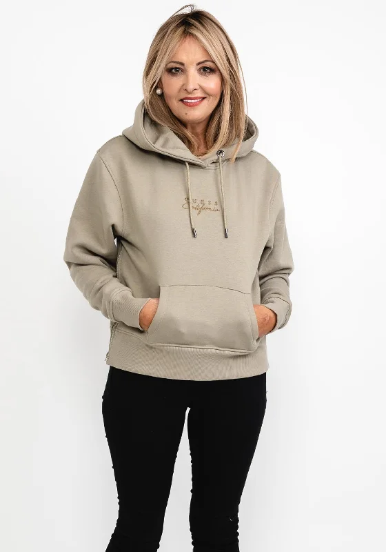 Super Sale lightweight hooded sweatshirtGuess Womens Zipped Side Hoodie, Green