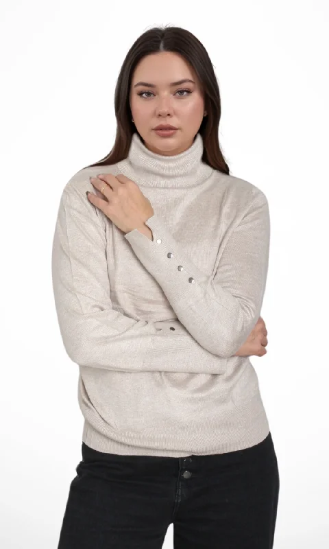 Exclusive Online Offer oversized sports sweatshirtWomen High Neck Soft Top (Light Beige) Exclusive Online Offer oversized sports sweatshirtWomen High Neck Soft Top (Light Beige)