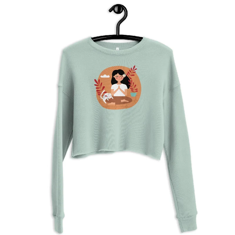 Stock Clearance oversized gym sweatshirtNEVER BE ALONE Women's Crop Sweatshirt