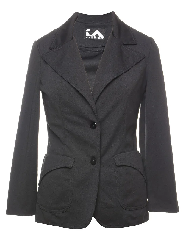 Price Buster casual trench coatSingle Breasted Black Blazer - S