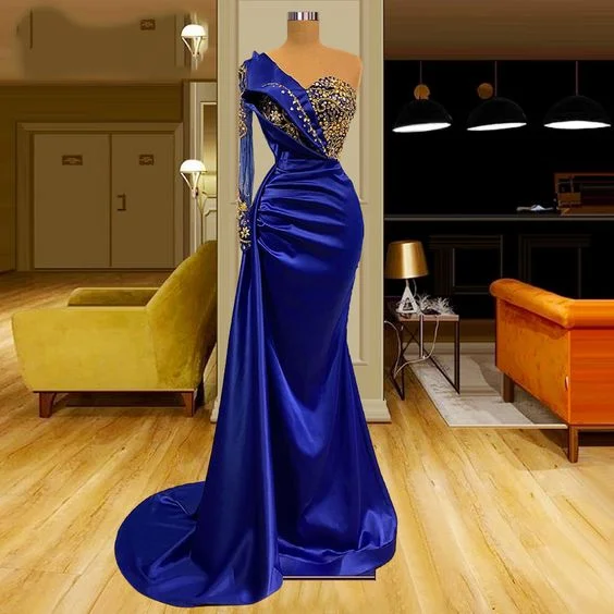 Time-Limited Offer vintage-inspired dressRoyal blue prom dresses, beaded prom dresses, long sleeve prom dresses, mermaid prom dresses, satin evening dresses Y1603 Time-Limited Offer vintage-inspired dressRoyal blue prom dresses, beaded prom dresses, long sleeve prom dresses, mermaid prom dresses, satin evening dresses Y1603