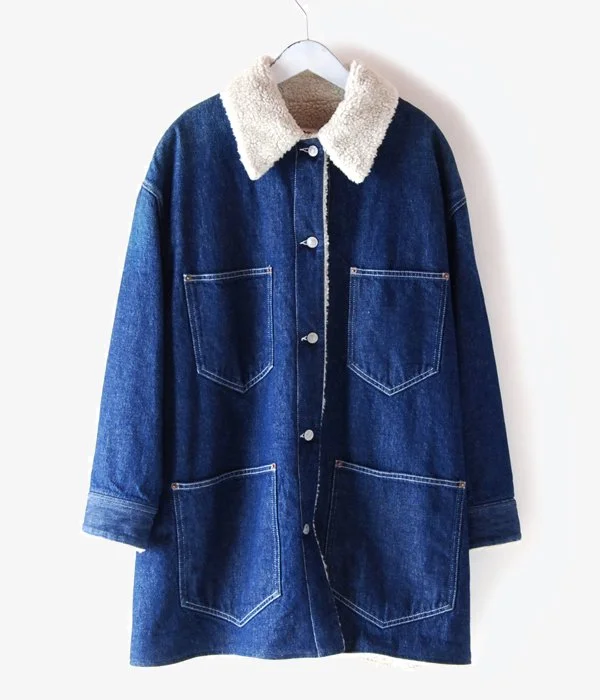 Epic Deals trendy puffer coatMM6 MAISON MARGIELA/OVER SIZE DENIM JK(BLUE)