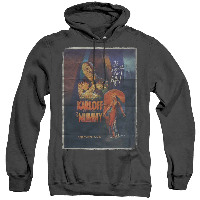 Exclusive Savings trendy hooded sweatshirtUniversal Monsters Mummy One Sheet - Heather Pullover Hoodie Exclusive Savings trendy hooded sweatshirtUniversal Monsters Mummy One Sheet - Heather Pullover Hoodie