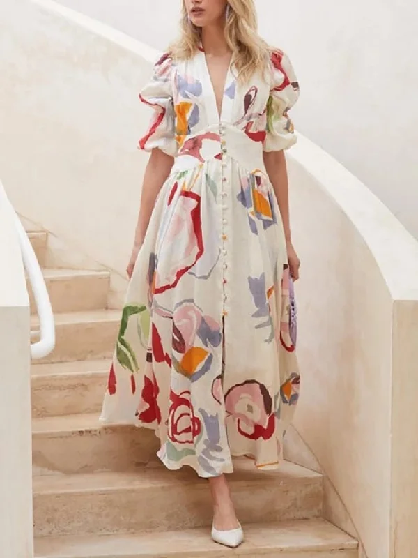 Price Drop Alert V-neck Fashionable with Slim Long Dresses