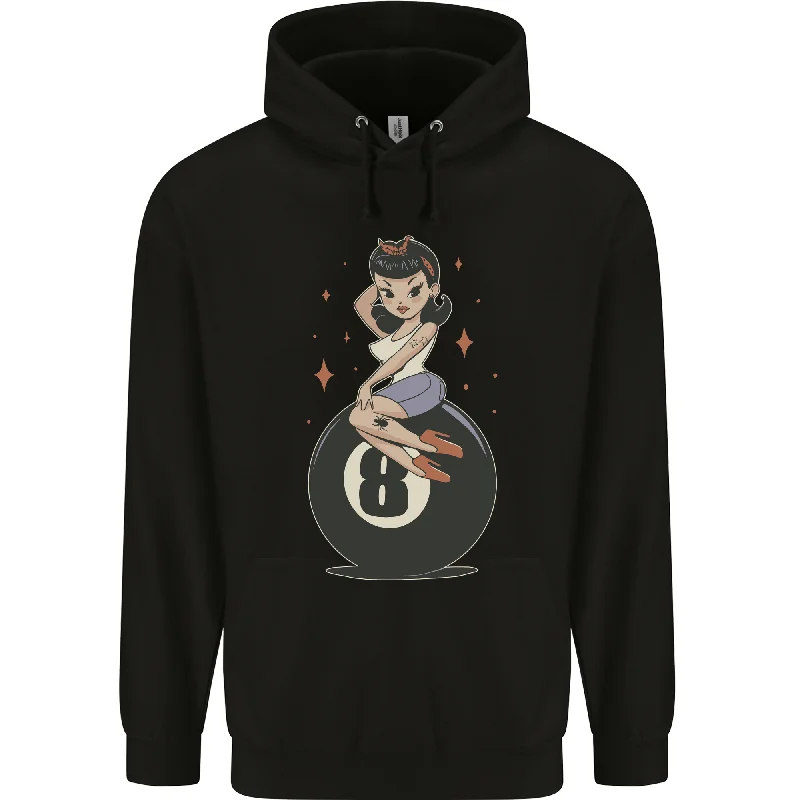 Daily Deals casual hoodie for fall8-Ball Pinup Pool Mens 80% Cotton Hoodie