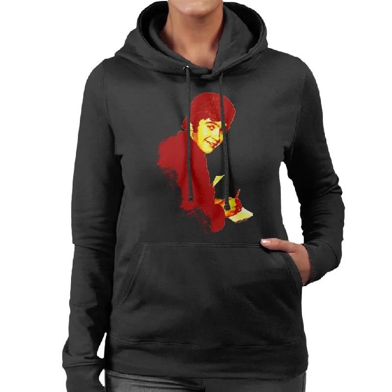 TV Times David Essex Signing Autographs Pop Art Stylised Women's Hooded Sweatshirt