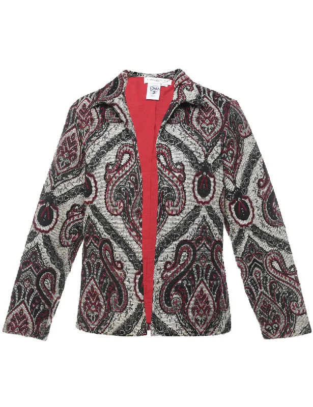 Deal Zone lightweight coatPaisley Pattern Tapestry Jacket - S