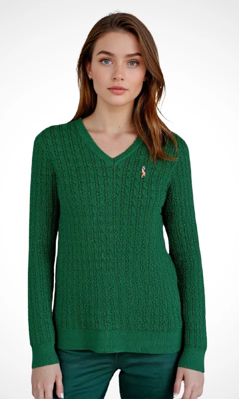 Big Savings fitted workout sweatshirtWomen Knit Jumper (Green)
