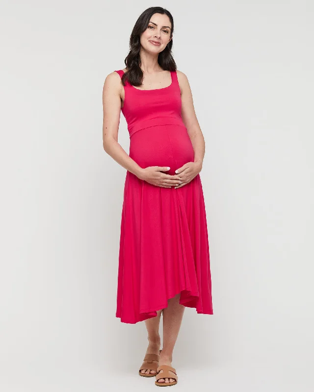 Now or Never flowy dressMelanie Maternity Dress - Magenta