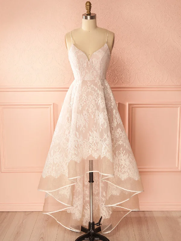 Steals and Deals Sexy High-Low Prom Dress Spaghetti Straps Lace Prom Dress/Evening Dress JKL109 Steals and Deals Sexy High-Low Prom Dress Spaghetti Straps Lace Prom Dress/Evening Dress JKL109