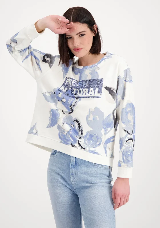 Take Advantage trendy hooded sweatshirtMonari Floral & Rhinestone Sweatshirt, Blue & White Take Advantage trendy hooded sweatshirtMonari Floral & Rhinestone Sweatshirt, Blue & White