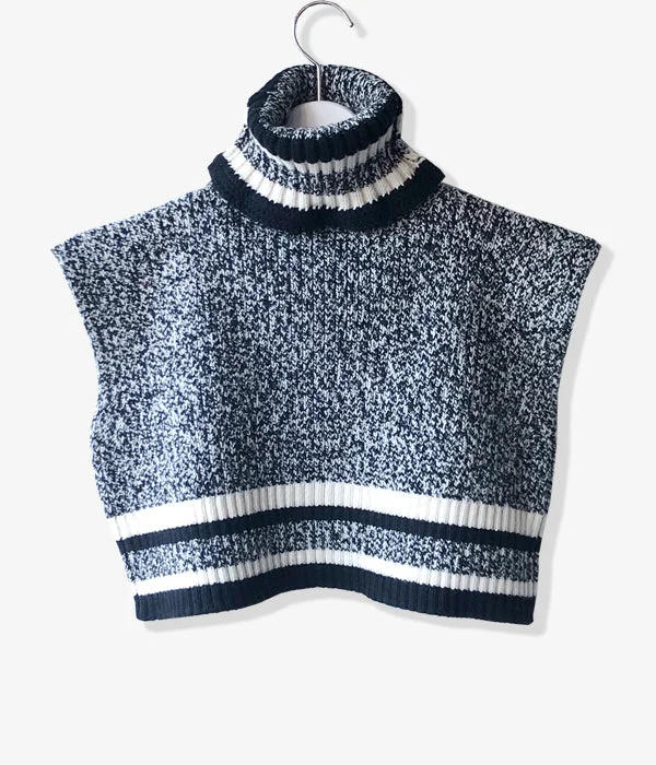 Bargain Prices stylish peacoatFUMIKA_UCHIDA/LINED HIGH-NECK BIB(WHITE×BLACK )