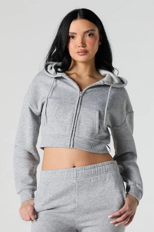 Zip-Up Crop Hoodie