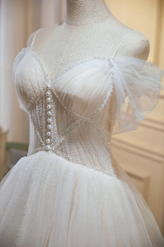 Fantastic Offers Cute Spaghetti Straps V Neck Tulle Short Homecoming Dresses