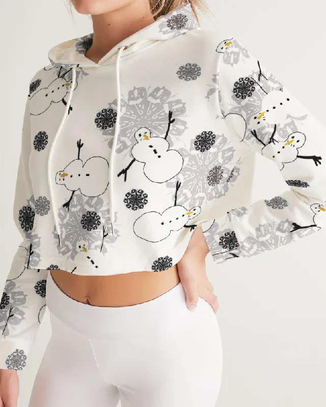 Special Price urban hoodieSnowman Pattern Women's Cropped Hoodie