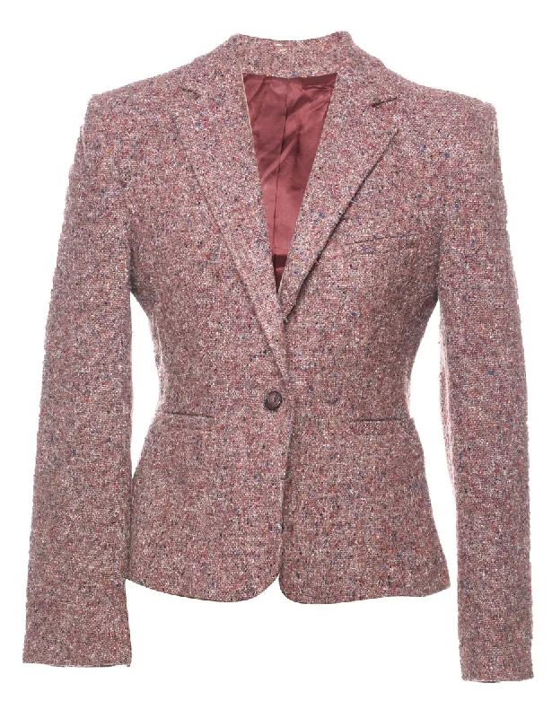 Now or Never zip-up jacketPlum Textured Wool Blazer - S