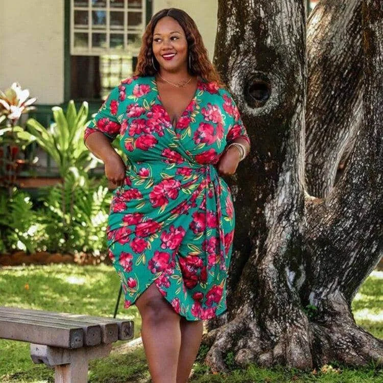 Price Drop Alert casual day dressRetro Style Plus Size Women's Dress