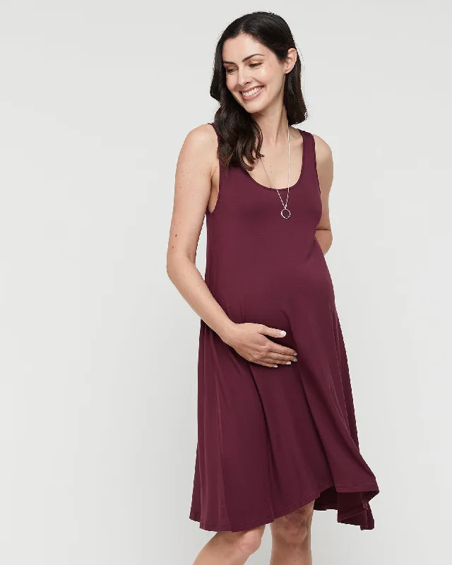 Don't Wait floral wrap dressSwing Maternity Dress - Burgundy