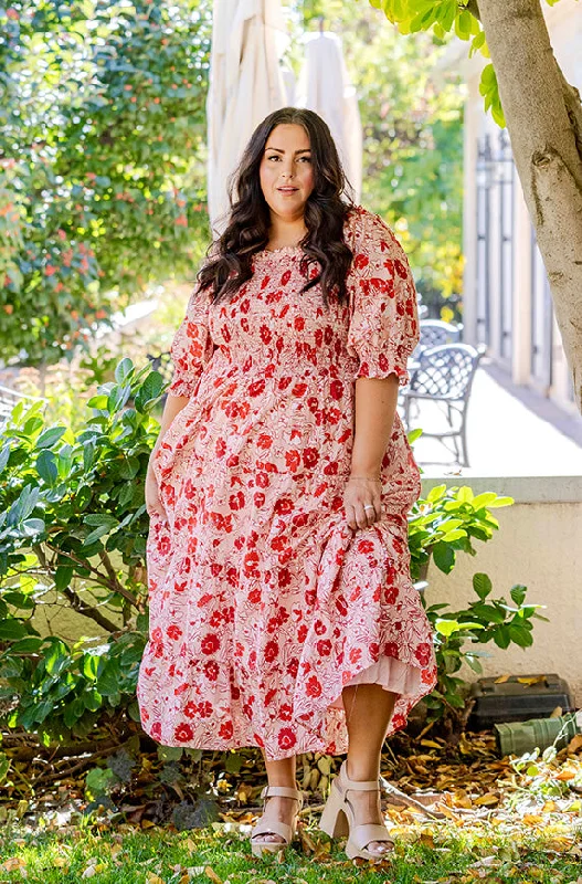 Price Buster Marryn Red Poppy Dress - DM Exclusive - Maternity Friendly