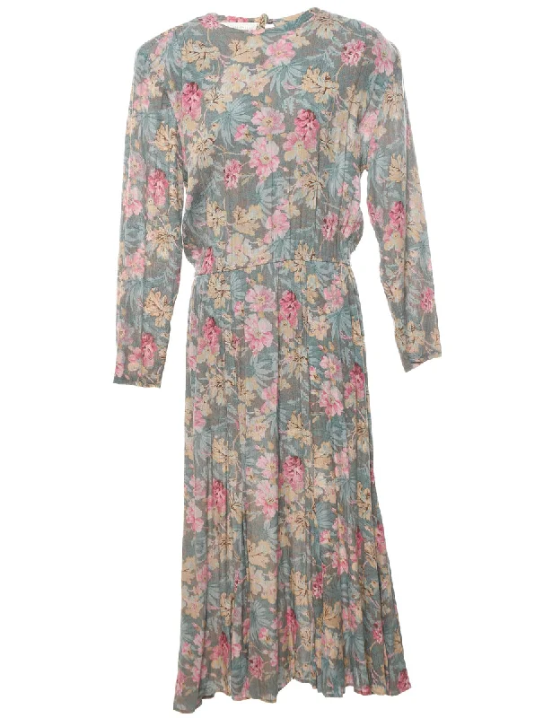 Special Discount chic wool coatFloral Print Maxi Dress - L