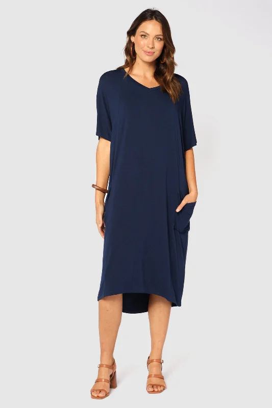 Year-End Sale vintage dressSamara Dress - Navy