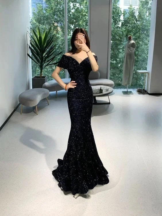 Buy Now sleek dressOff The Shoulder Black Mermaid Prom Dress,Black Evening Dress Y4022 Buy Now sleek dressOff The Shoulder Black Mermaid Prom Dress,Black Evening Dress Y4022