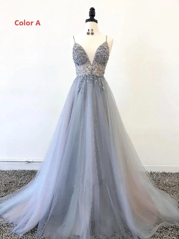 Quick Sale Sparkly Prom Dresses Aline Spaghetti Straps Long Grey Prom Dress Fashion Evening Dress JKL1635 Quick Sale Sparkly Prom Dresses Aline Spaghetti Straps Long Grey Prom Dress Fashion Evening Dress JKL1635