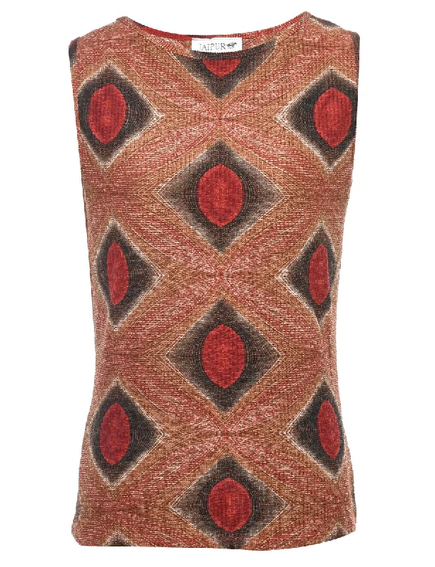 Savings Event utility coatGeometric Print Multi-Colour Top - S