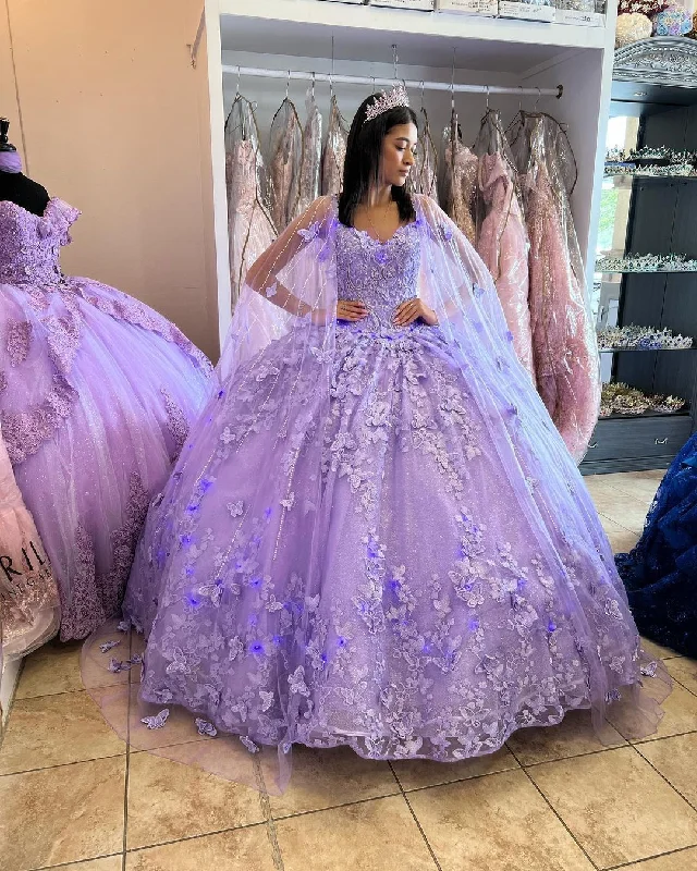Special Discount vintage-inspired dressLilac Quinceanera Dresses Beaded Ball Gown With Cape Y5211 Special Discount vintage-inspired dressLilac Quinceanera Dresses Beaded Ball Gown With Cape Y5211