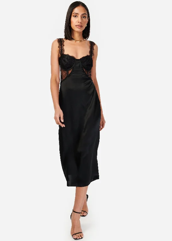 Stock Clearance Nahida Dress Black