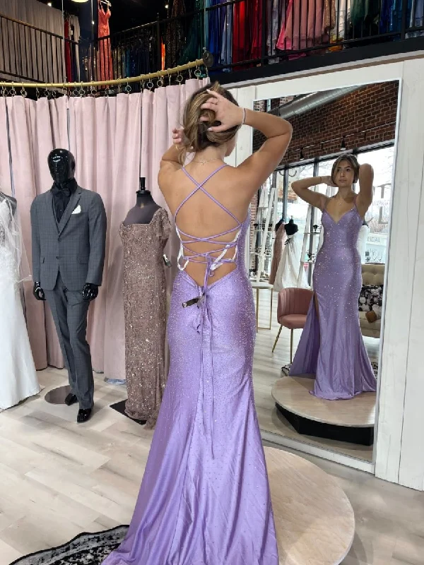 The Best Prices romantic dressLavender Mermaid Lace-up Back Prom Dress,Lavender Evening Dress Y4155 The Best Prices romantic dressLavender Mermaid Lace-up Back Prom Dress,Lavender Evening Dress Y4155