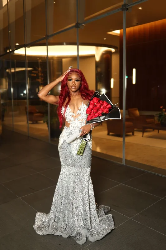 Great Deals chic shift dressCharming Silver Sequins Mermaid Evening Dress For Black Girls Y4168 Great Deals chic shift dressCharming Silver Sequins Mermaid Evening Dress For Black Girls Y4168