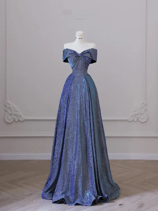 Anniversary Sale form-fitting dressGlitter Off the Shoulder Long Prom Dresses, Off Shoulder Long Formal Evening Dresses Y4365