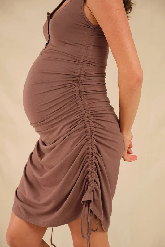 Price Cut floral midi dressHenley Tank Maternity Dress - Mousse