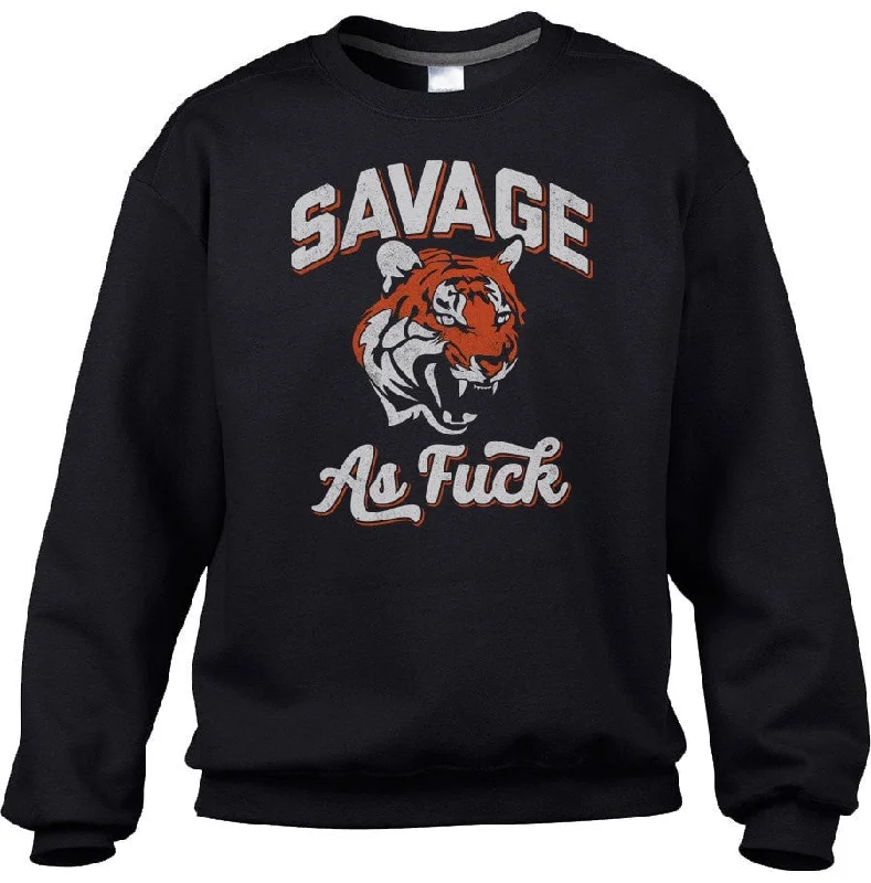 Major Savings oversized gym sweatshirtUnisex Savage as Fuck Tiger Sweatshirt
