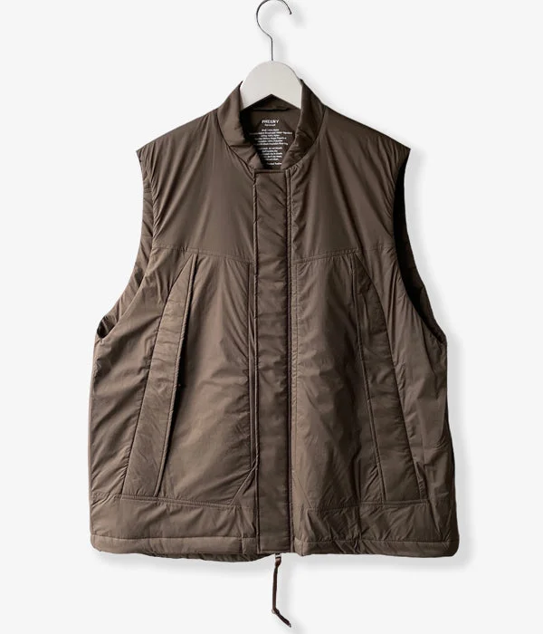 Year-End Sale urban street coatPHEENY/NYLON RIP PADDING VEST(MOCHA)