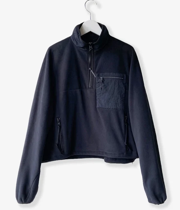 Overstock classic bomber jacketPHEENY/POLARTEC FLEECE PULLOVER(BLACK)