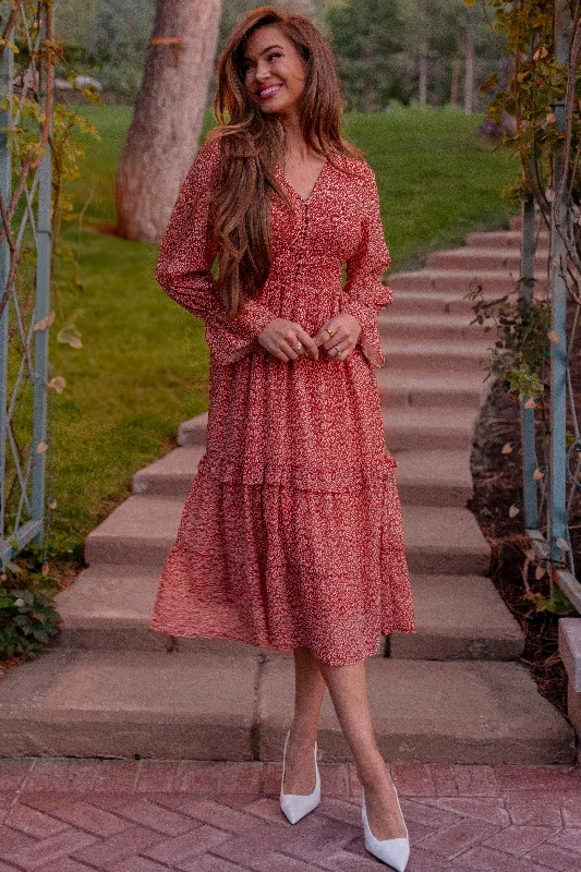 Exclusive Preview Kennedy Rust Floral Dress - DM Exclusive - Maternity & Nursing Friendly - Restocked Exclusive Preview Kennedy Rust Floral Dress - DM Exclusive - Maternity & Nursing Friendly - Restocked