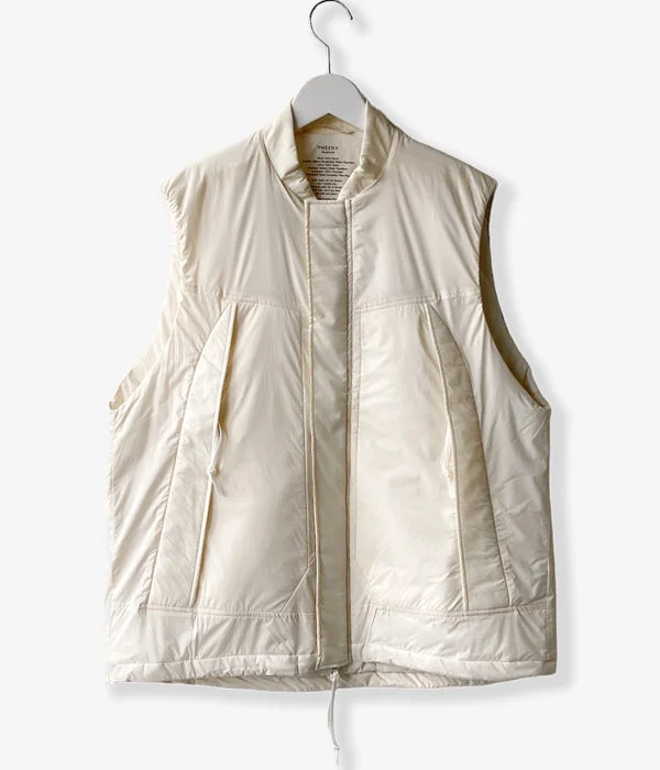 Members Only long-sleeve winter jacketPHEENY/NYLON RIP PADDING VEST(IVORY)