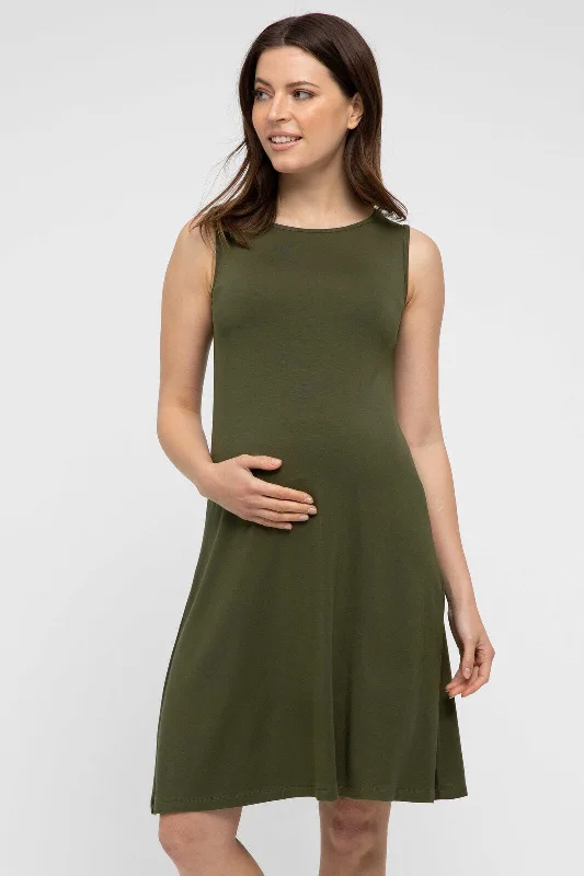 Must-Have Deals casual evening dressAdele Maternity Dress - Dark Olive
