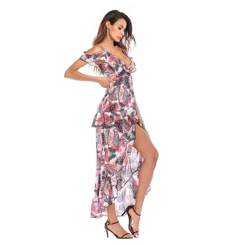 Fantastic Offers pleated dressChiffon irregular dress