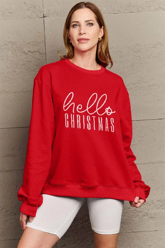 Price Reduction relaxed fit sports hoodieSimply Love Full Size HELLO CHRISTMAS Long Sleeve Sweatshirt Price Reduction relaxed fit sports hoodieSimply Love Full Size HELLO CHRISTMAS Long Sleeve Sweatshirt