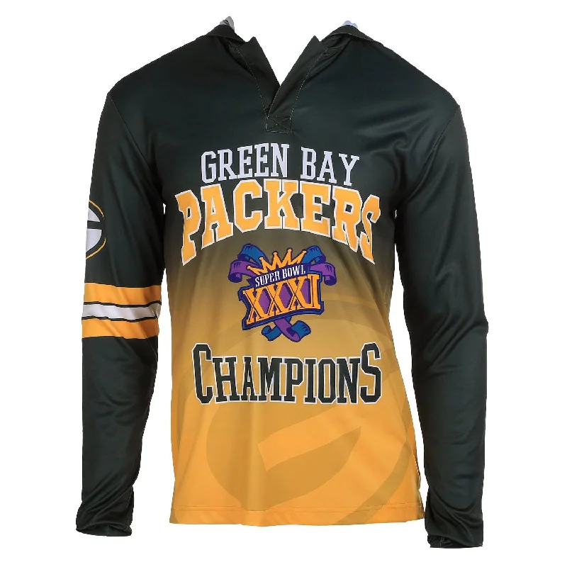 Act Now functional sports hoodieGreen Bay Packers Super Bowl 31 Champions Men's Retro Hooded Tee Act Now functional sports hoodieGreen Bay Packers Super Bowl 31 Champions Men's Retro Hooded Tee