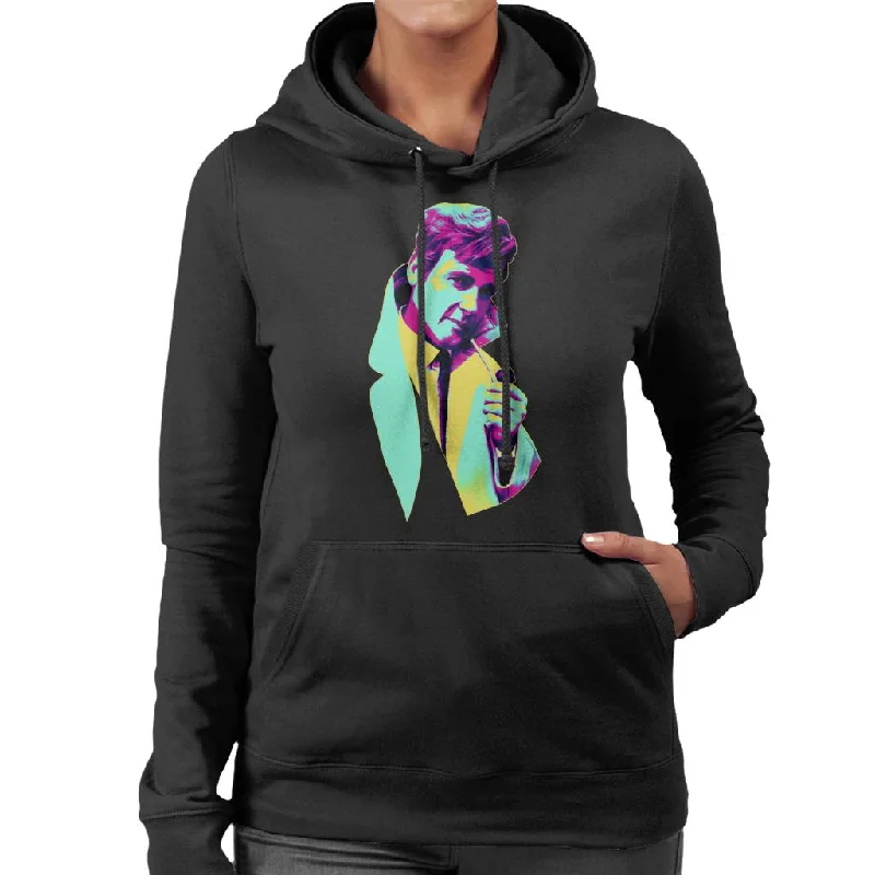 TV Times Roger Moore Park Stroll 1968 Pop Art Stylised Women's Hooded Sweatshirt