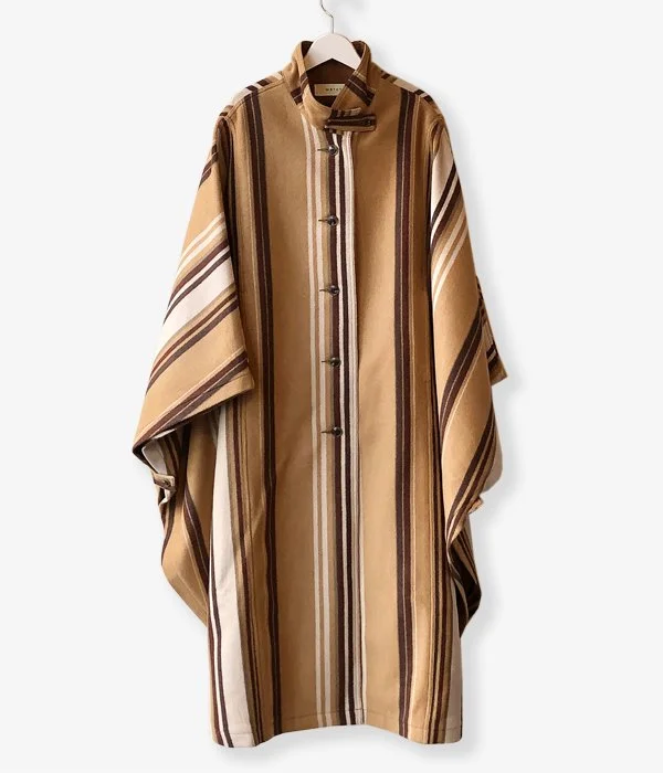 Markdown Madness zip-up jacketWRYHT/STAND COLLAR MANTLE(BISQUE STRIPE)